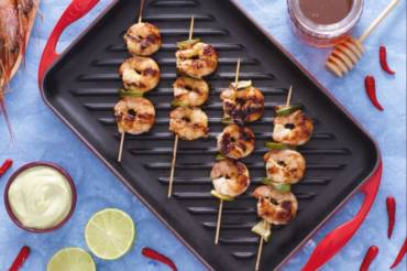 Gamberi arrostiti al miele